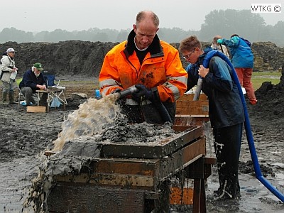 Door de week kon er met zeeftafels gewerkt worden ....